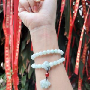 vòng Bạch Ngọc mix hoa sen